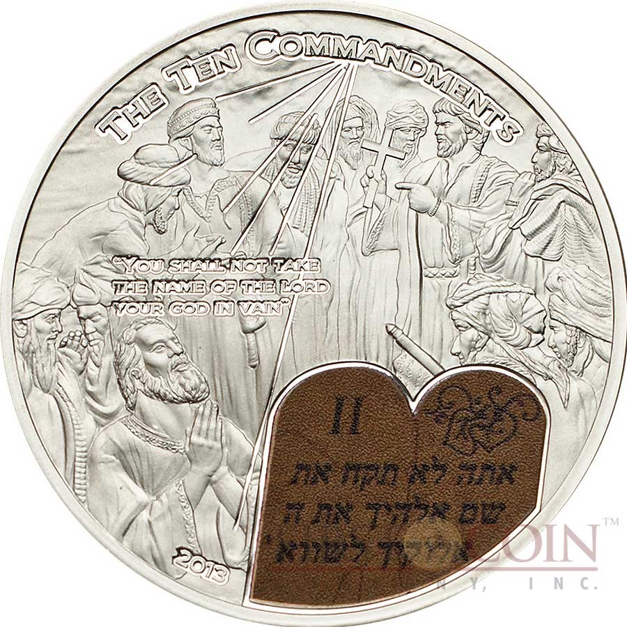 Palau 2ND COMMANDMENT Series TEN COMMANDMENTS Silver coin 2